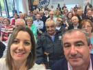 La alcaldesa Lara Méndez y el presidente de la Diputación Darío Campos haciéndose un selfie en uno de los actos de InLugo