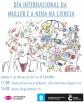 Cartel del día internacional de la mujer y la niña en la ciencia.