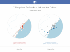 Mapa de desastres de Facebook.