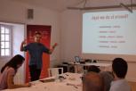 Momento do Obradoiro Supercine: taller de cine LAIC.