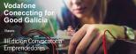 Cartel de la tercera convocatoria del programa "Vodafone Connecting for Good Galicia".