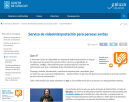 Pantallazo de la web de acceso al servicio de videointerpretación.