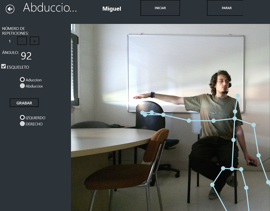 Sistema basado en Kinect para a rehabilitación motora de pacientes hemipléxicos