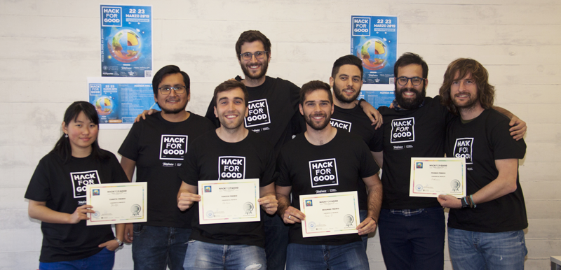 Gañadores do HackForGood2019, o hackaton que utiliza a tecnoloxía para desenvolver solucións a retos sociais.